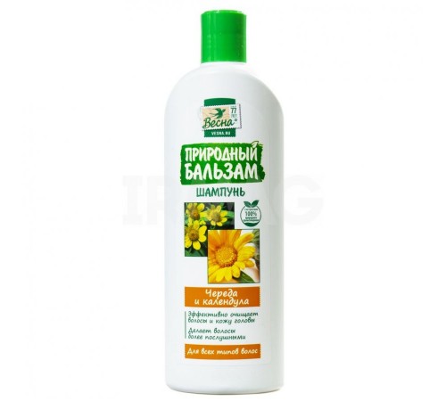 Шампунь "ВЕСНА Природный бальзам" череда и календула, 430г арт 7129 (15/уп)