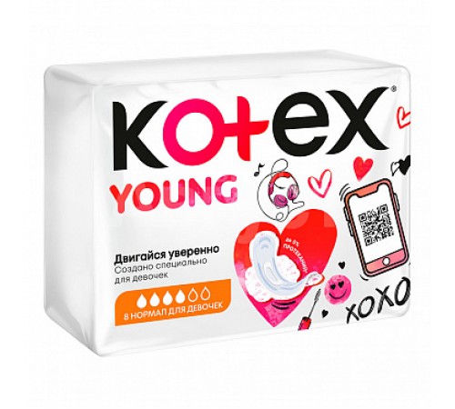 Kotex Прокладки Young Normal 8шт  *16