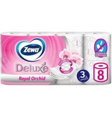 ZEWA Deluxe Туалетная бумага 3-слойная Орхидея 8шт