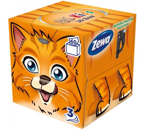 ZEWA kids Бумажные салфетки детские 60шт  *18