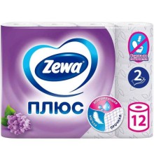 ZEWA Plus Туалетная бумага 2-слойная Сирень 12шт  *7