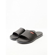 Мужские шлепанцы черные открытые  арт 222 (40-45р)  (8шт/уп)