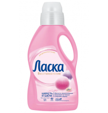 ЛАСКА Гель для стирки 1л  Шерсть и Шелк (роз.) *4*8 / 96 / 480