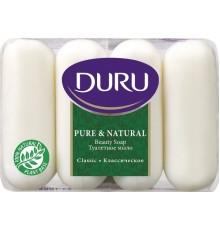DURU PURE&NATURAL Мыло туалетное Классическое 4*85г  *24