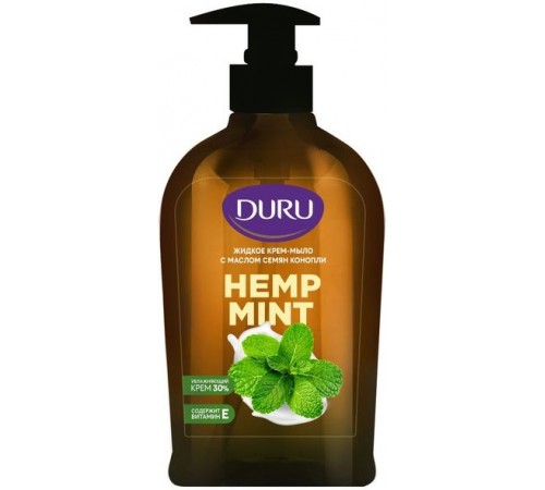 DURU Жидкое крем-мыло с маслом семян конопли 300мл  *12