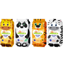 Влажные салфетки Smart animals №50 детские с ромашкой и витамином Е mix (26/уп) арт.72275