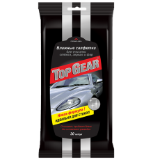 Влажные салфетки Top Gear №30 для стекол,зеркал,фар 30шт (32/уп) арт.48038