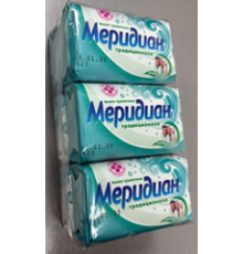 Мыло туалетное "Меридиан" традиционное 100гр 6 шт уп (48 шт/кор.4,8 кг)