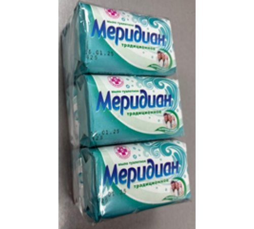 Мыло туалетное "Меридиан" традиционное 100гр 6 шт уп (48 шт/кор.4,8 кг)