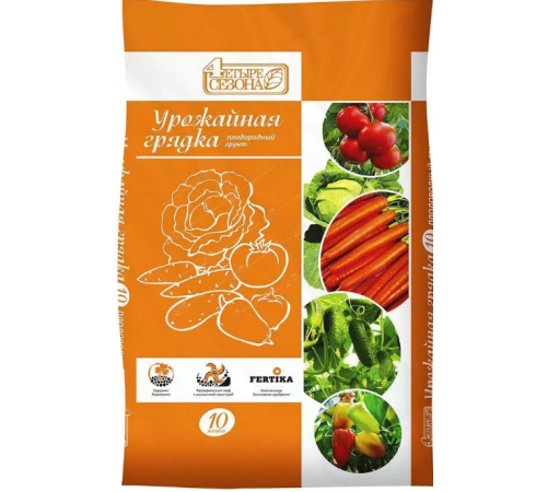 Грунт Плодородный Четыре сезона "Урожайная грядка" 10л