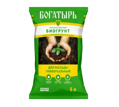 Биогрунт Богатырь "Для рассады универсальный" 5л