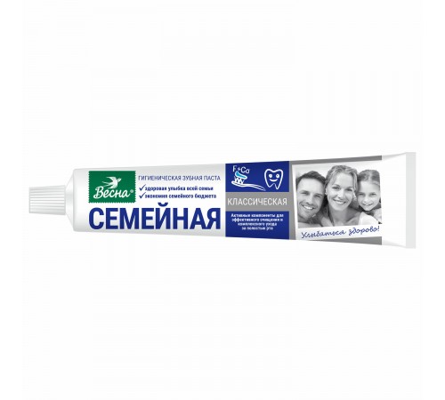 Зубная паста Весна Семейная Классическая 90г 8096 (48/уп)