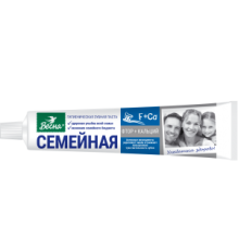 Зубная паста Весна Семейная Фтор + кальций 90г арт 8097  (48/уп)