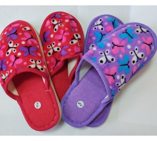 Тапочки женские домашние (закрытая)  подошва ЭВА. Бежевая 36-41рр.  12пар