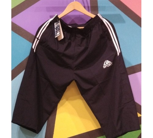 Шорты мужские арт. 794 черный рр XL-5XL с полосками 10/уп