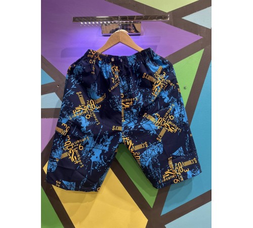 Шорты мужские арт.7722 принт XL-5XL синий ассорти 5/уп