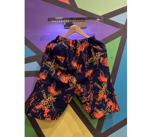 Шорты мужские арт.7722 принт XL-5XL оранжевый ассорти 5/уп