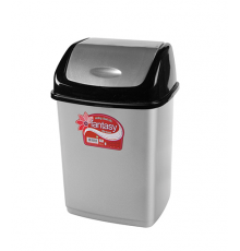 Урна для мусора Фантазия 18 л черн.серебр (уп 12 шт)  09403