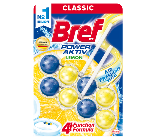 Блок д/унитаза Бреф Сила Актив Лимон 2х50г  1/10