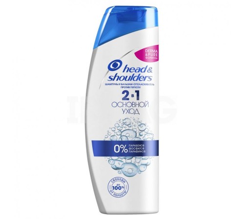 Шампунь Head & Shoulders 400мл ОСНОВНОЙ УХОД 2в1 (6шт/уп)/48ящ