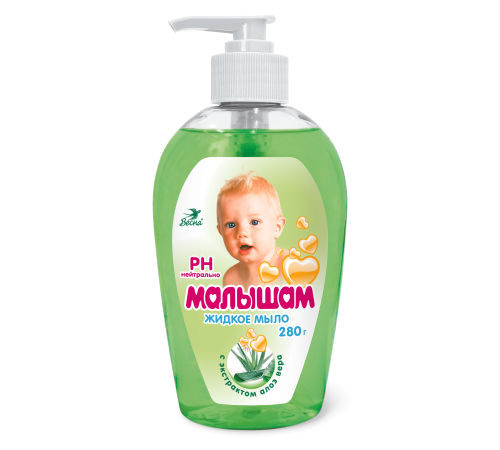 Мыло жидкое 'ВЕСНА Малышам' с экстрактом алоэ вера, 280г арт (5091;5300) (15/уп)