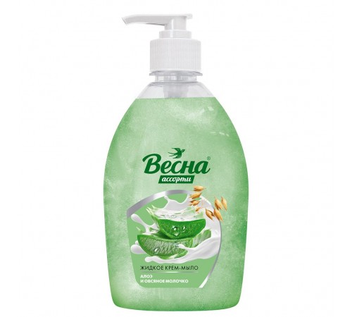 Жидкое крем-мыло ВЕСНА Ассорти алоэ и овсяное молочко 280г арт.5098 (15/уп)