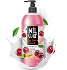 Жидкое крем-мыло "MILGURT" вишня и черешня в йогруте 860 г. Арт 5191 (8/уп)