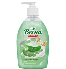 Жидкое крем-мыло ВЕСНА Ассорти алоэ и овсяное молочко 500г арт 5219 (10/уп)
