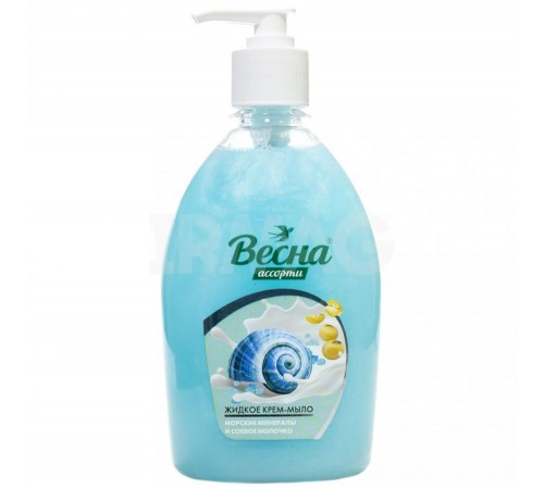 Жидкое крем-мыло ВЕСНА Ассорти морск минералы и соевое молочко 500 г арт 5222 (10/уп)