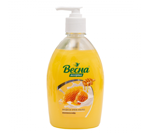 Жидкое крем-мыло ВЕСНА Ассорти молоко и мед 500г арт 5223 (10/уп)
