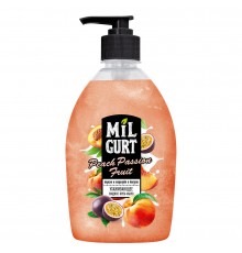 Жидкое крем-мыло "MILGURT" персик и маракуйя в йогурте,(АКЦ 6+1) 500 г арт 5243 (10/уп)