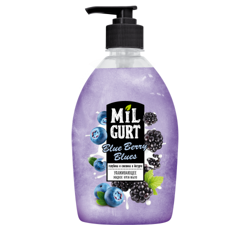 Жидкое крем-мыло "MILGURT" голубика и ежевика в йогурте 500г арт.5245 (10/уп)