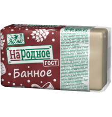 Мыло туалетное ВЕСНА Народное Банное 140г в пленке ПП арт1104 (44/уп)