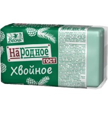 Мыло туалетное ВЕСНА Народное Хвойное 140г в пленке ПП арт.1700 (44/уп)