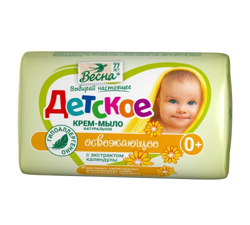 Крем-мыло 'ВЕСНА Детское' Освежающее с экстр календулы 90г арт 6101 (72/уп)