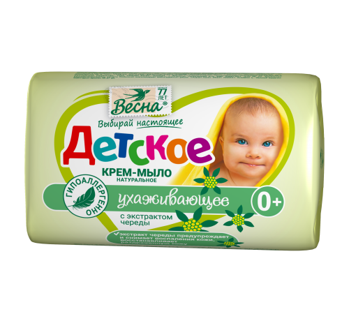 Крем-мыло 'ВЕСНА Детское' Регенерирующее с экстрактом череды 90г арт 6114 (72/уп)