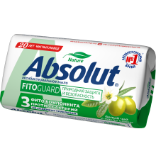 Мыло туалетное твердое 'ABSOLUT FitoGuard " Белый чай и масло оливы 90г арт 6162 (72/уп)