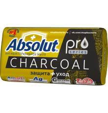 Мыло туалетное "ABSOLUT PRO" серебро + уголь 90г арт 6203 (24/уп)