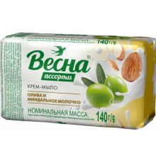 Крем-мыло ВЕСНА Ассорти олива и миндальное молочко 140 г арт 6208 (44/уп)