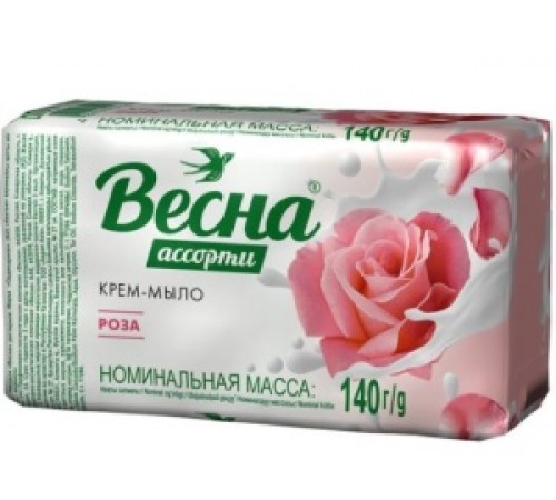 Крем-мыло ВЕСНА Ассорти роза 140 г арт 6212 (44/уп)