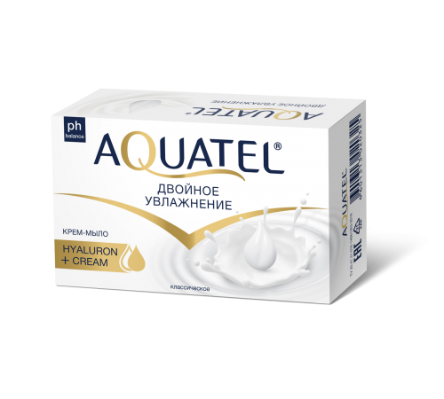 Крем-мыло твердое "Aquatel" классическое, 90 гр. Арт 6229/0 (24/уп)