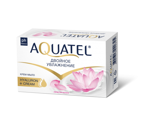 Крем-мыло твердое "Aquatel" лепестки лотоса, 90 гр. Артт 6231 (24/уп)