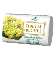 Мыло туалетное твердое "Цветы весны" липовый цвет, 90 г  арт 6257 (72/уп)