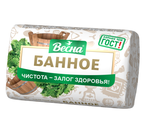 Мыло туалетное "ВЕСНА"  Банное, 90г. Арт 6258 (72/уп)