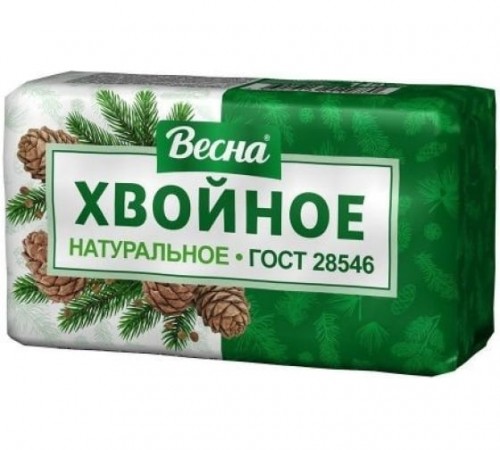 Мыло натуральное "ВЕСНА" Хвойное 90г арт.6259 (72/уп)