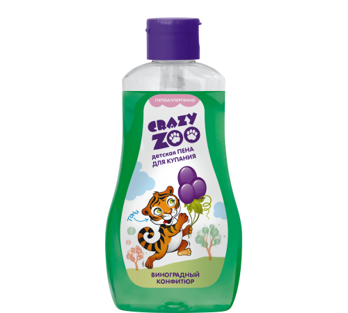 Пена для купания 'Crazy Zoo' виноградный конфитюр, 280г арт 7114 (16/уп)
