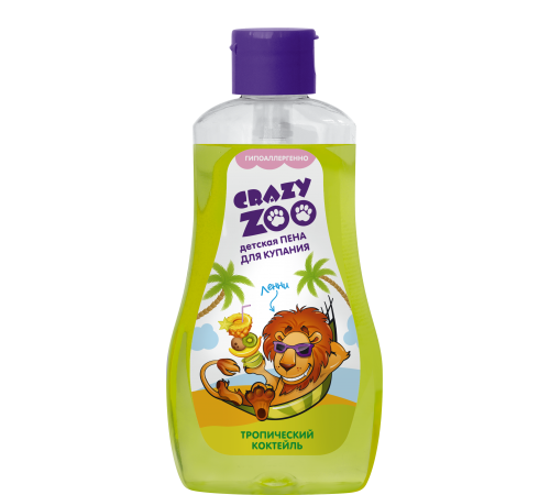 Пена для купания 'Crazy Zoo' тропический коктейль, 280г арт 7115 (16/уп)