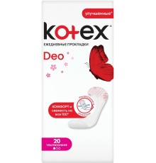 KOTEX прокладки ежедневные Ультратонкие Део 20шт 1/16