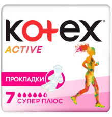 Kotex Прокладки Ультра Эктив Супер плюс 7шт (10шт в кор)