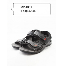 Мужские босоножки арт. MV 1001  черные 40-45р (6шт/уп)